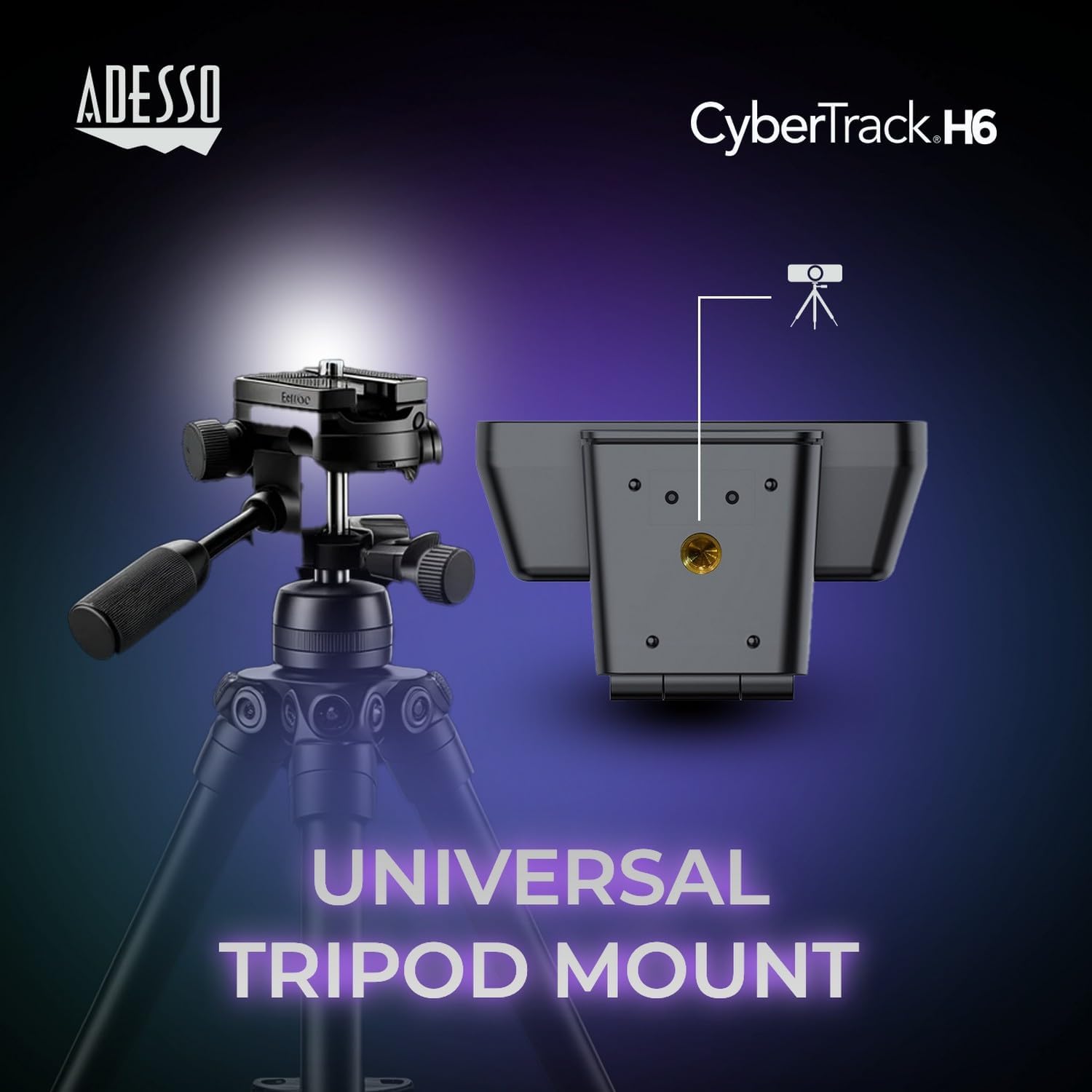 Cybertrack H6 4K Ultra HD USB Webcam with Built-in Dual Microphone & Privacy Shutter Cover, Black