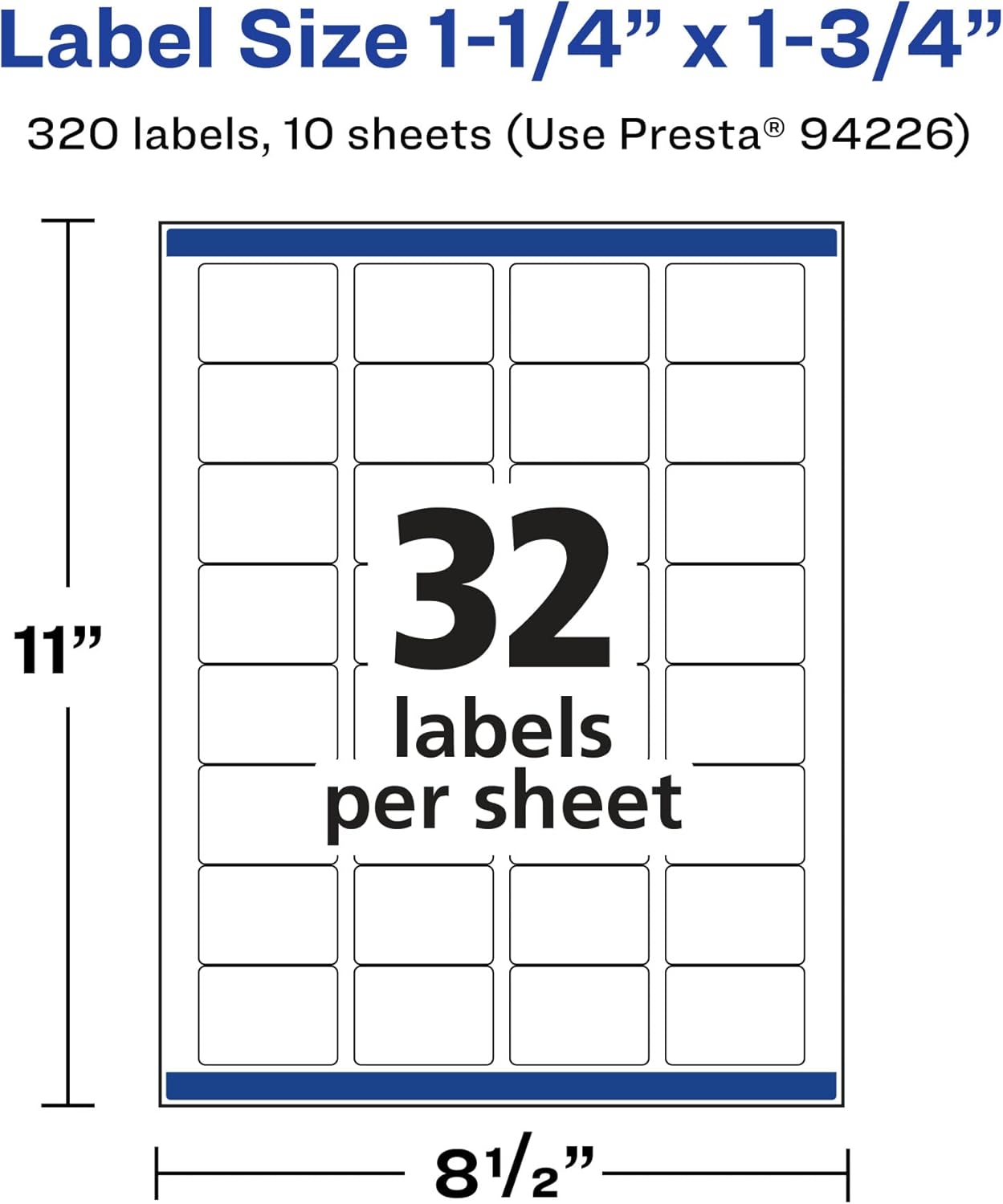 Avery Durable Waterproof Rectangle Labels, Sure Feed Technology, 1.25" x 1.75"