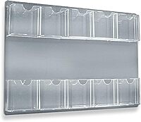 Azar Displays Wall-Mount Brochure Holders, Acrylic, Pack of 2
