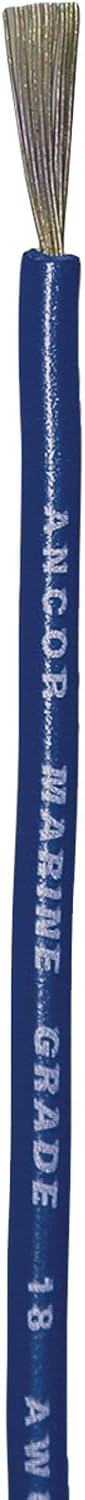 Ancor 100150 Marine Grade Electrical Primary Tinned Copper Boat Wiring (18-Gauge, Dark Blue, 500-Feet)