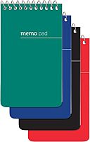 Office Depot® Brand Wirebound Top-Opening Memo Books, 3" x 5", 1 Hole-Punched, College Ruled, 60 Sheets
