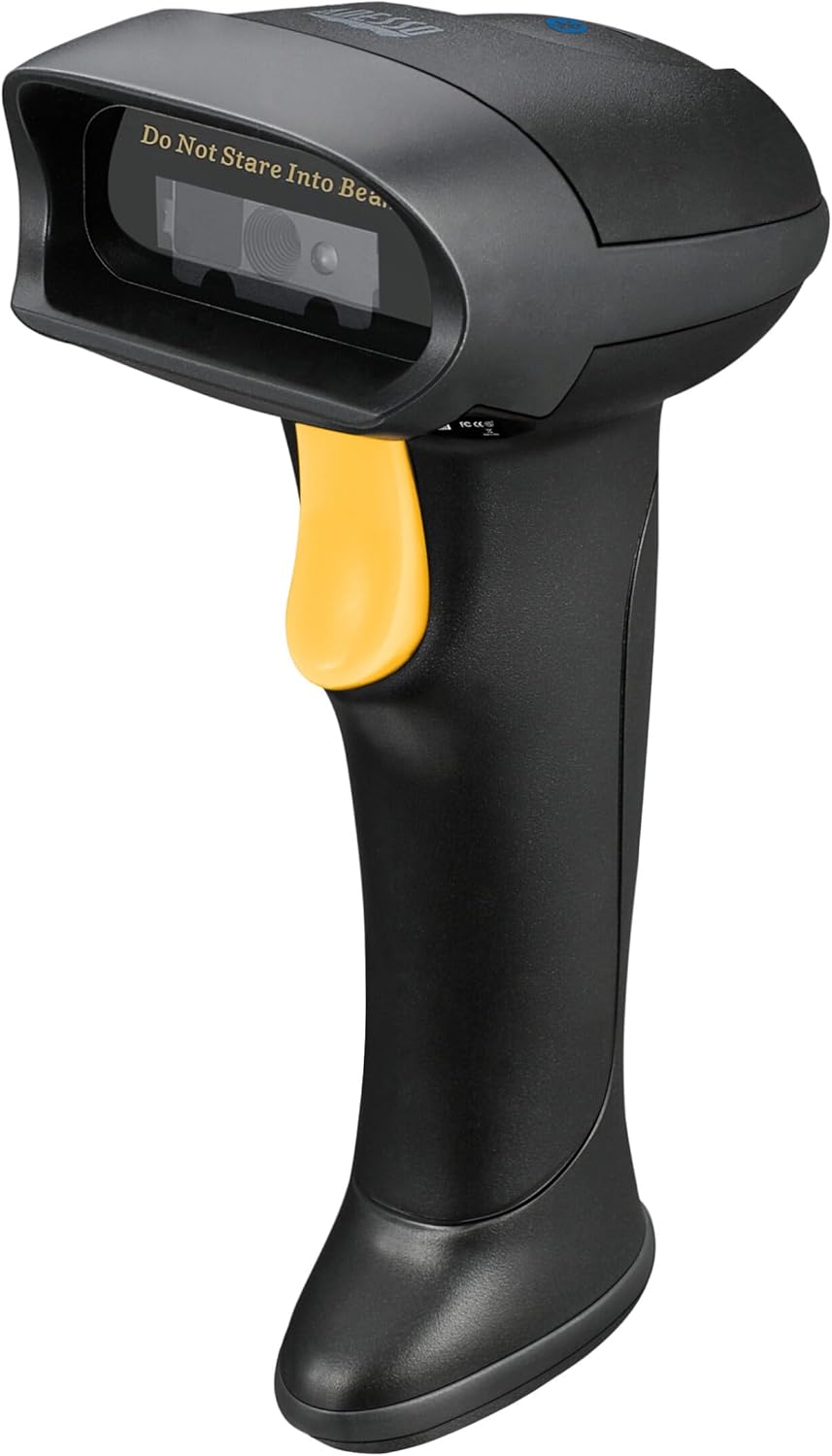 Adesso NuScan 2500 2D Barcode Scanner Wireless Bluetooth & 2.4GHz Handheld Bar Code Reader with Charging Cradle for POS