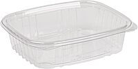 STALKMARKET Jaya Compostable Clear PLA Hinged Rectangular Deli Containers
