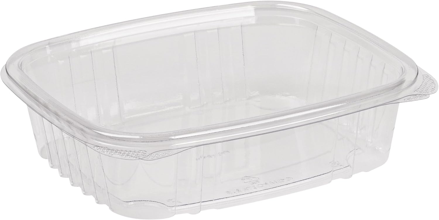 STALKMARKET Jaya Compostable Clear PLA Hinged Rectangular Deli Containers