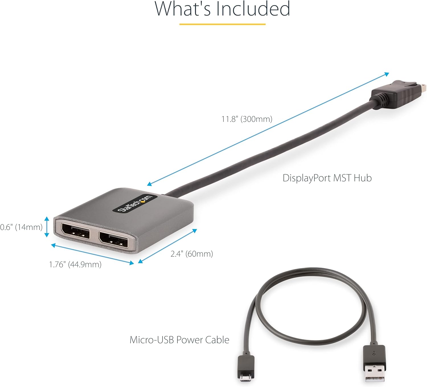 StarTech.com DisplayPort 1.4 MST Hub - Multi-Monitor DP Splitter