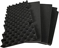 Monoprice Weatherproof Hard Case - 22 x 14 x 10 Inches, With Wheels and Customizable Foam, Shockproof, IP67