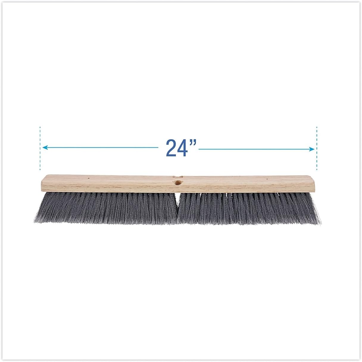 Boardwalk BWK20424 3 in. Flagged Polypropylene Bristles 24 in. Brush Floor Brush Head - Gray