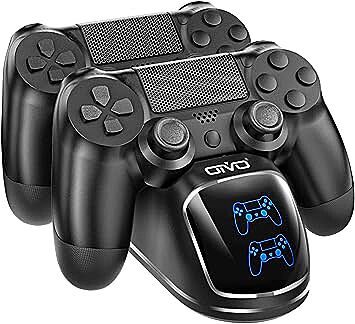 Chargeur de manette de PS4 TP4-889-01 indicateurs lumineux LED et compatible avec manette Sony Playstation 4/PS4 Slim/PS4 Pro Remis a Neuf