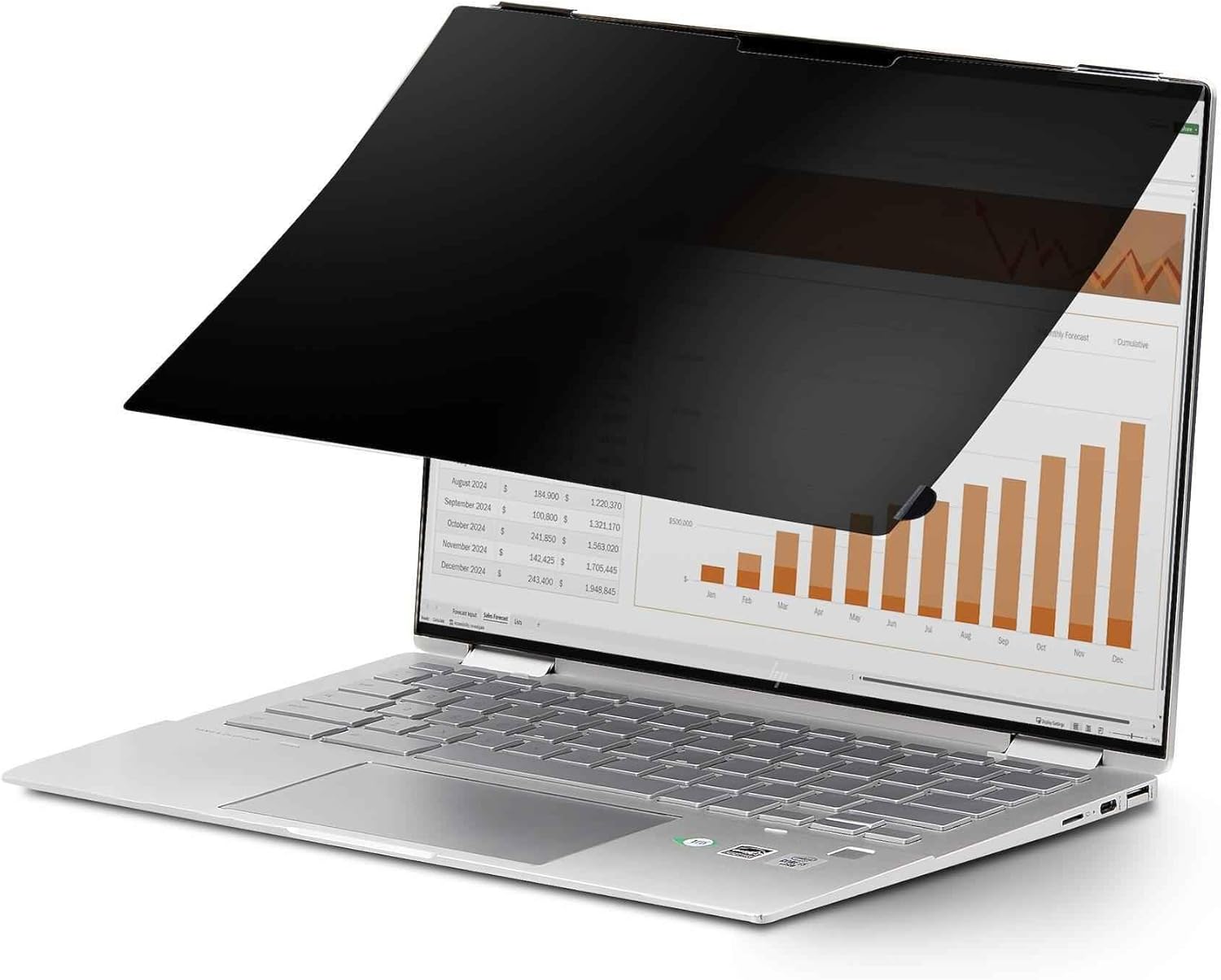StarTech.com Flip-Over Touch Privacy Screen, Laptop Anti-Glare Blue Light Filter