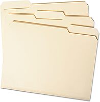 Smead® Manila Folders With Product Protection, Letter Size, 1/3 Cut, Box Of 100