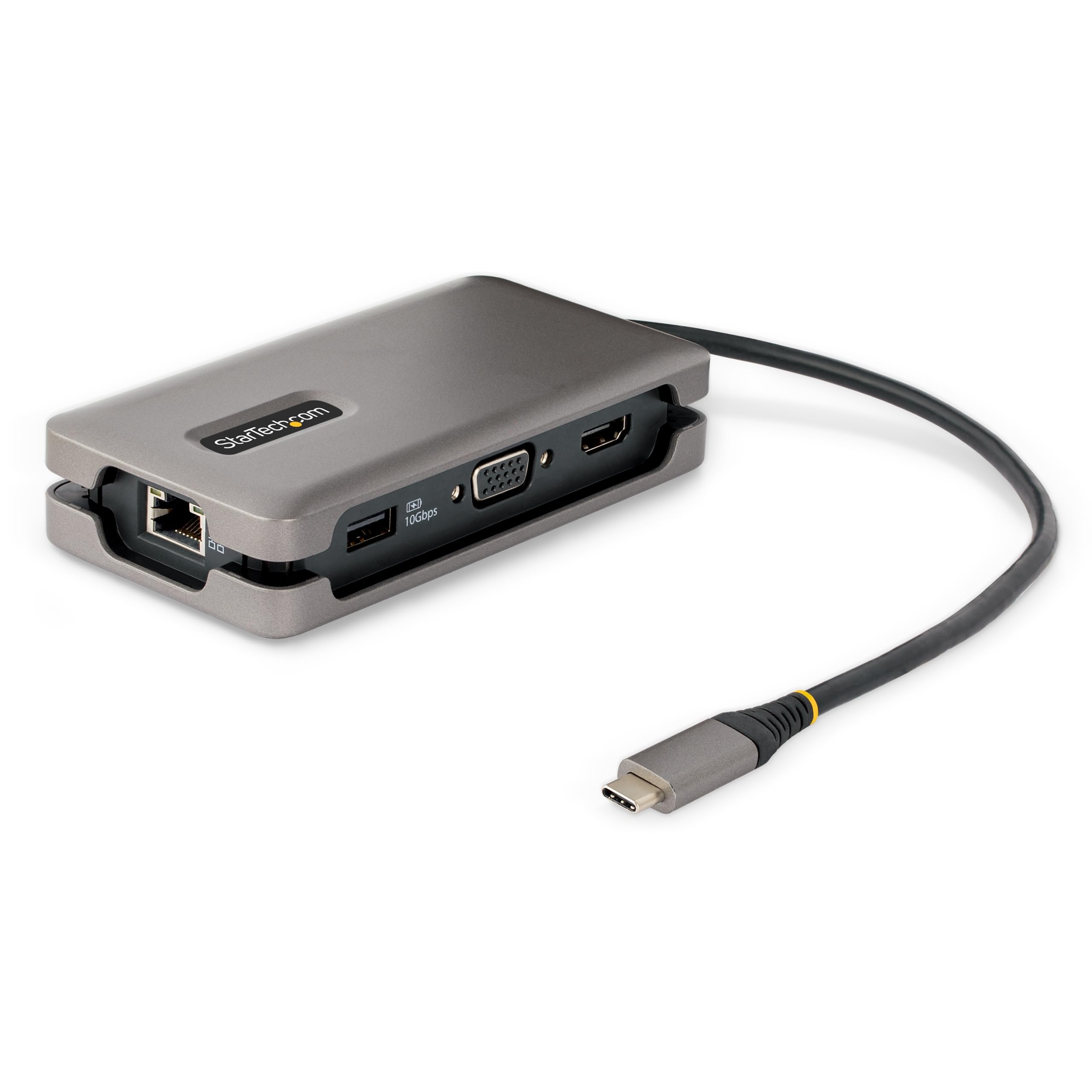 StarTech.com USB-C Docking Station Multiport Adapter with 4K60, 10Gbps USB Hub, 100W PD, Gigabit Ethernet