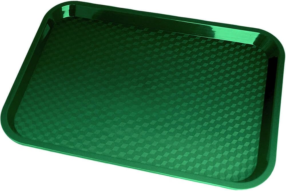 Cambro 1418FF119 Sherwood Green 14 x 18 In. Fast Food Tray - 12 / CS