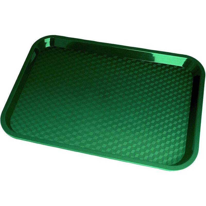 Cambro 1418FF119 Sherwood Green 14 x 18 In. Fast Food Tray - 12 / CS