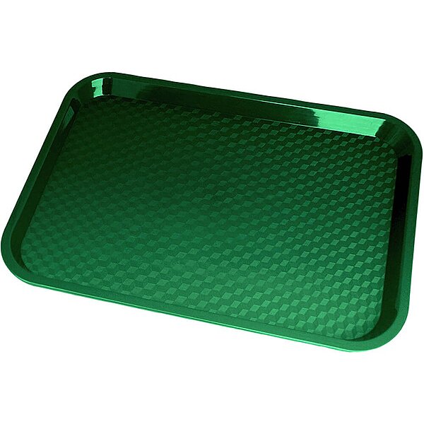 Cambro 1418FF119 Sherwood Green 14 x 18 In. Fast Food Tray - 12 / CS