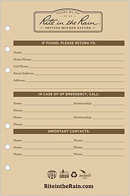 Rite in the Rain Weatherproof Complete Field Planner Kit