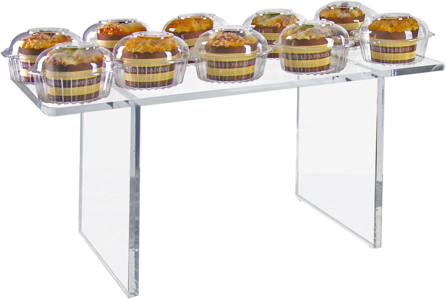 Azar Displays Deluxe Acrylic Monitor Riser Display, Clear