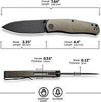 CIVIVI Sokoke Folding Pocket Knife for EDC, 3.35\" Blade