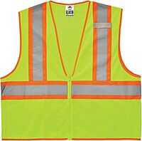 Ergodyne GloWear 8229Z ANSI Economy Two-Tone High Visibility Lime Safety Vest, 2XL/3XL