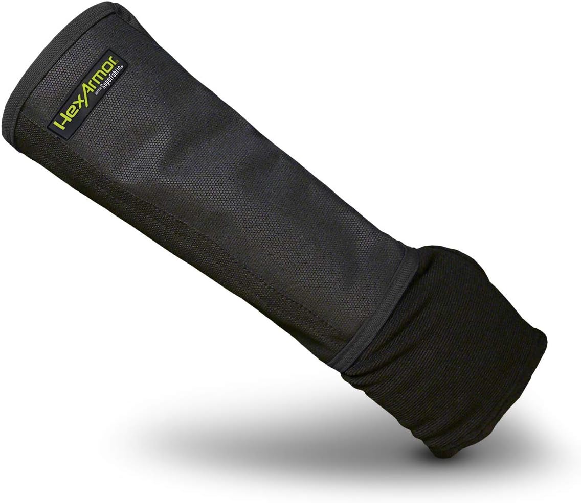 HexArmor AG8TW Single 8 Inch Arm Guard Medium Black/Gray