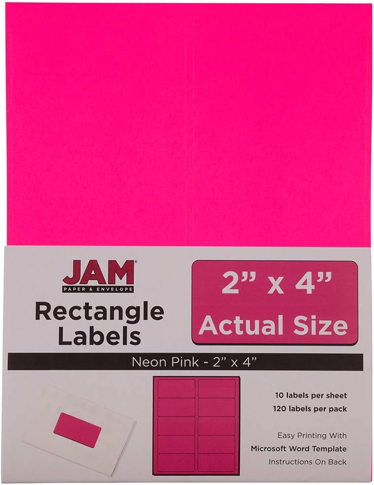 JAM PAPER Mailing Address Labels - Self-Adhesive Rectangular