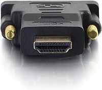 C2G Legrand DVI to HDMI Cable Adapter, DVI-D Male to HDMI Male Adapter, Black HDMI Adapter Cable for Bi-Directional Adapter Cable, 1 Count, C2G 18401