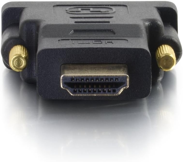 C2G Legrand DVI to HDMI Cable Adapter, DVI-D Male to HDMI Male Adapter, Black HDMI Adapter Cable for Bi-Directional Adapter