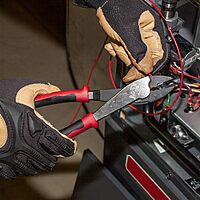 Klein Tools J1005 Crimping and Cutting Tool, Made in USA, Tapered Nose for 10 to 22 AWG Solderless Terminals and Connectors