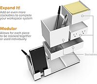 BOSTITCH Konnect Stackable Desk Organizer and Power Station