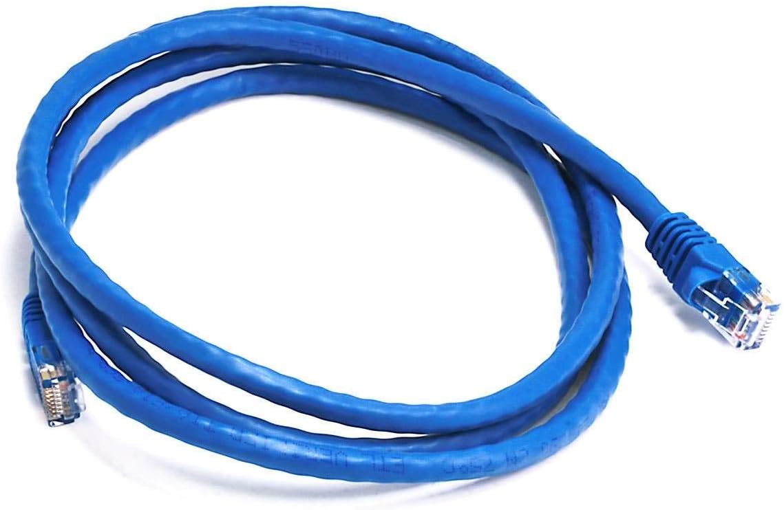 Monoprice 7FT 24AWG Cat6 550MHz UTP Ethernet Bare Copper Network Cable - Blue