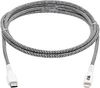 Tripp Lite Apple MFI Certified Cable, Lightning to USB-C Sync Charge Cord, Heavy-Duty Aramid Fiber, 6 ft. (M102-006-HD)