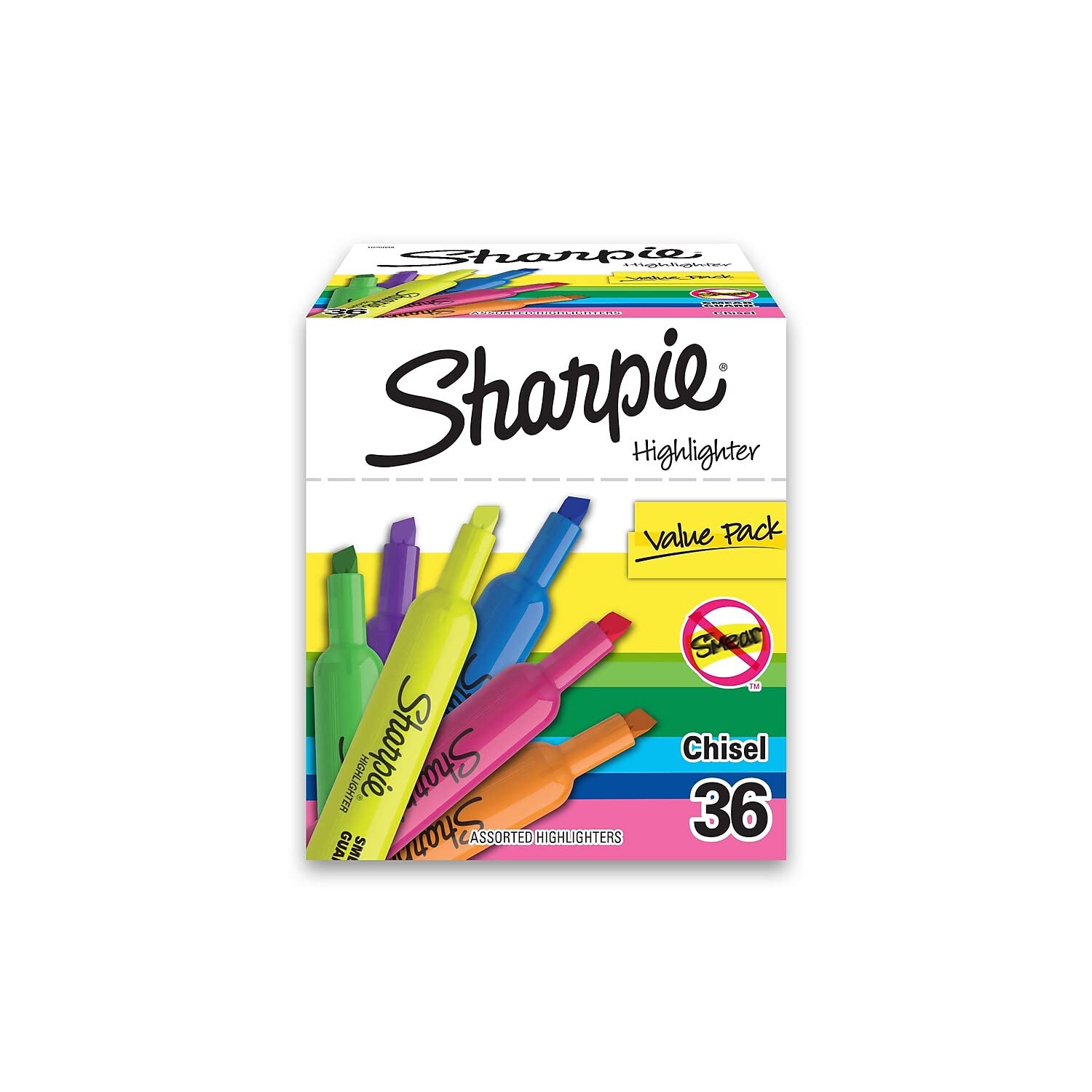 Sharpie Tank Highlighters, Fluorescent And Pastel Highlighters, Chisel Tip, Highlighter Markers Set, Assorted Colors
