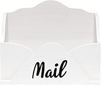 Elegant Designs Homewood Farmhouse Wooden Decorative Envelope-Shaped Desktop Letter Holder