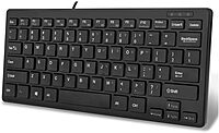 Adesso AKB-111UB SlimTouch Mini Keyboard, USB/PS2, Black