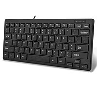 Adesso AKB-111UB SlimTouch Mini Keyboard, USB/PS2, Black