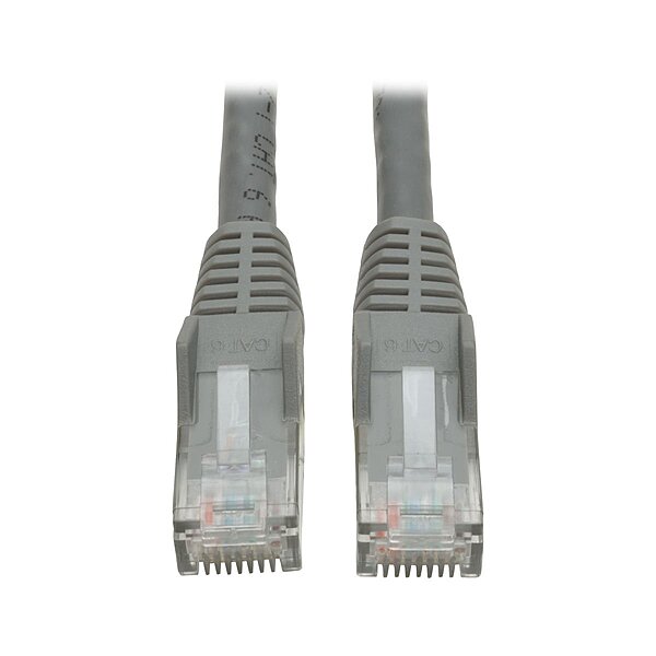 Tripp Lite N210-007-GY 7ft Cat6 Gigabit Gray Cross-over Molded Patch Cable RJ45 M/M, 7' 7 Feet
