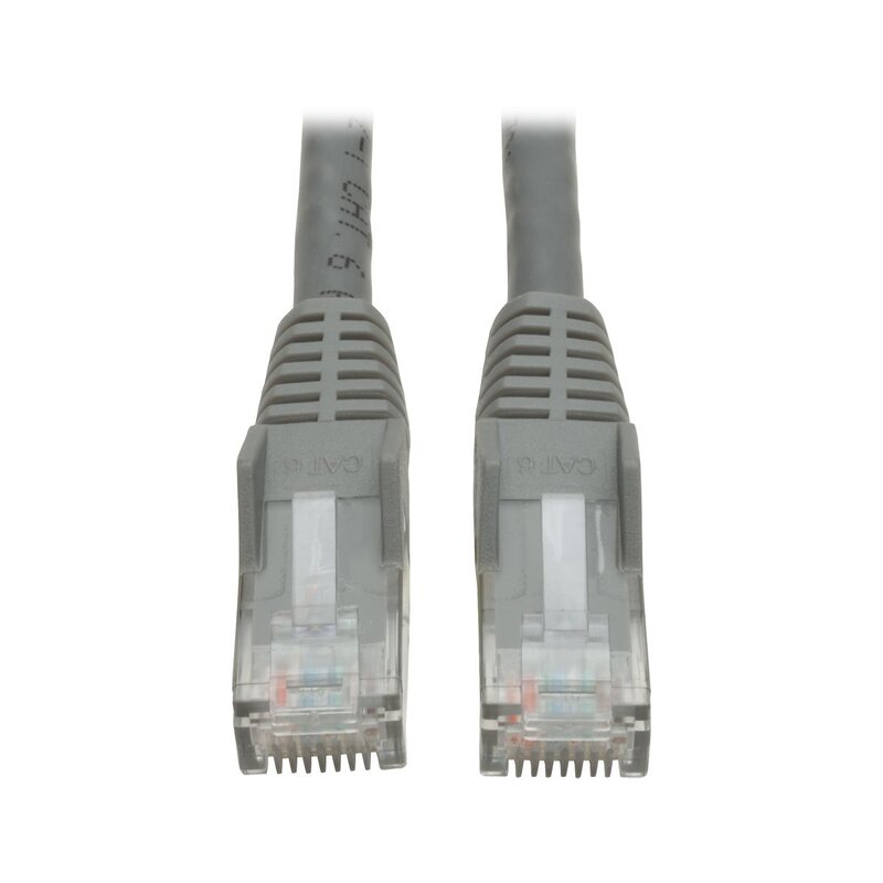 Tripp Lite N210-007-GY 7ft Cat6 Gigabit Gray Cross-over Molded Patch Cable RJ45 M/M, 7' 7 Feet