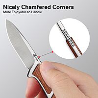 CIVIVI Mini Elementum Fixed Blade Knife with Kydex Sheath and Chain