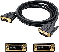 AddOn 30.48cm (1.00ft) DVI-D Dual Link (24+1 Pin) Male to Male Black Cable