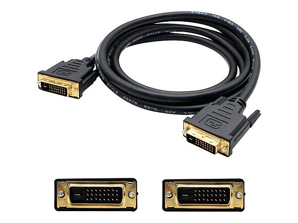AddOn 30.48cm (1.00ft) DVI-D Dual Link (24+1 Pin) Male to Male Black Cable