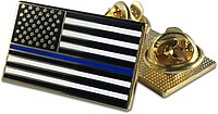 SQUAT-N-GO Classic Thin Blue Line American Flag Lapel Pin