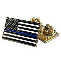 SQUAT-N-GO Classic Thin Blue Line American Flag Lapel Pin