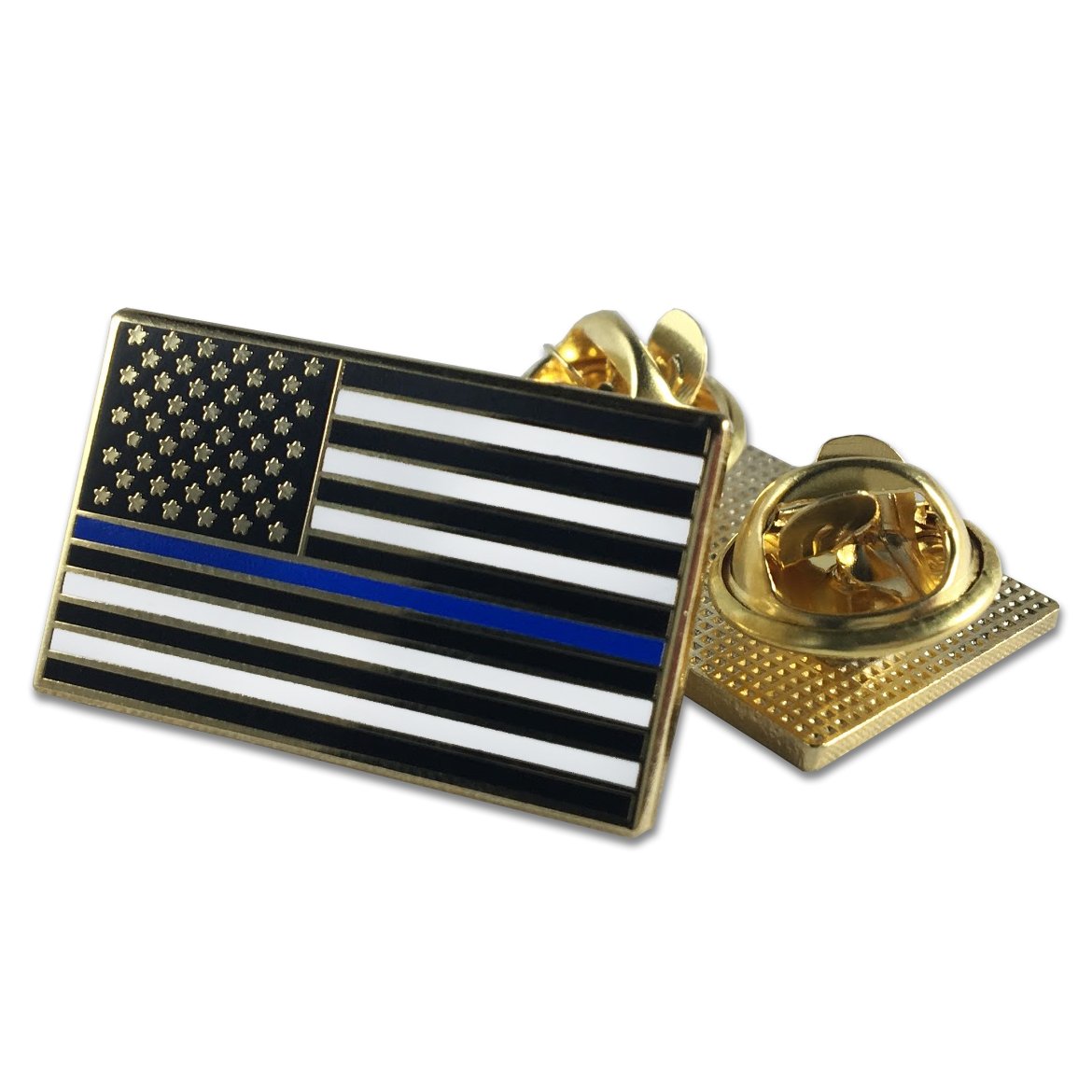 SQUAT-N-GO Classic Thin Blue Line American Flag Lapel Pin