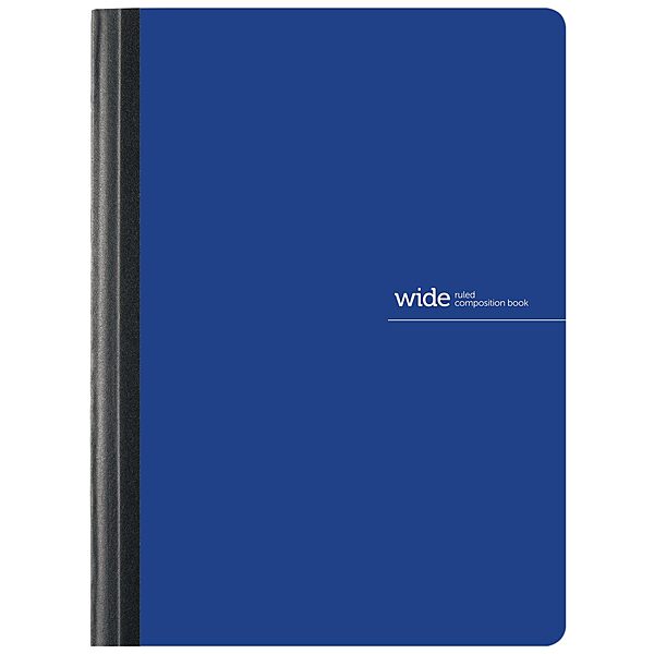 Office Depot® Brand Poly Composition Book, 7 1/2" x 9 3/4", Wide Ruled, 160 Pages (80 Sheets), Blue