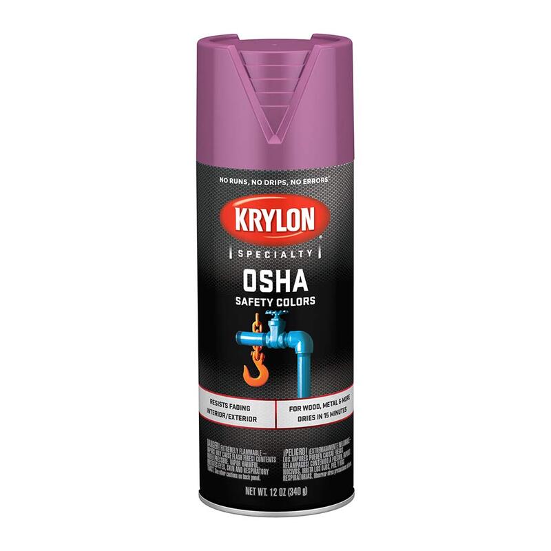 Krylon - 1929 OSHA Color Paint Safety Purple, 12 Ounce Aerosol