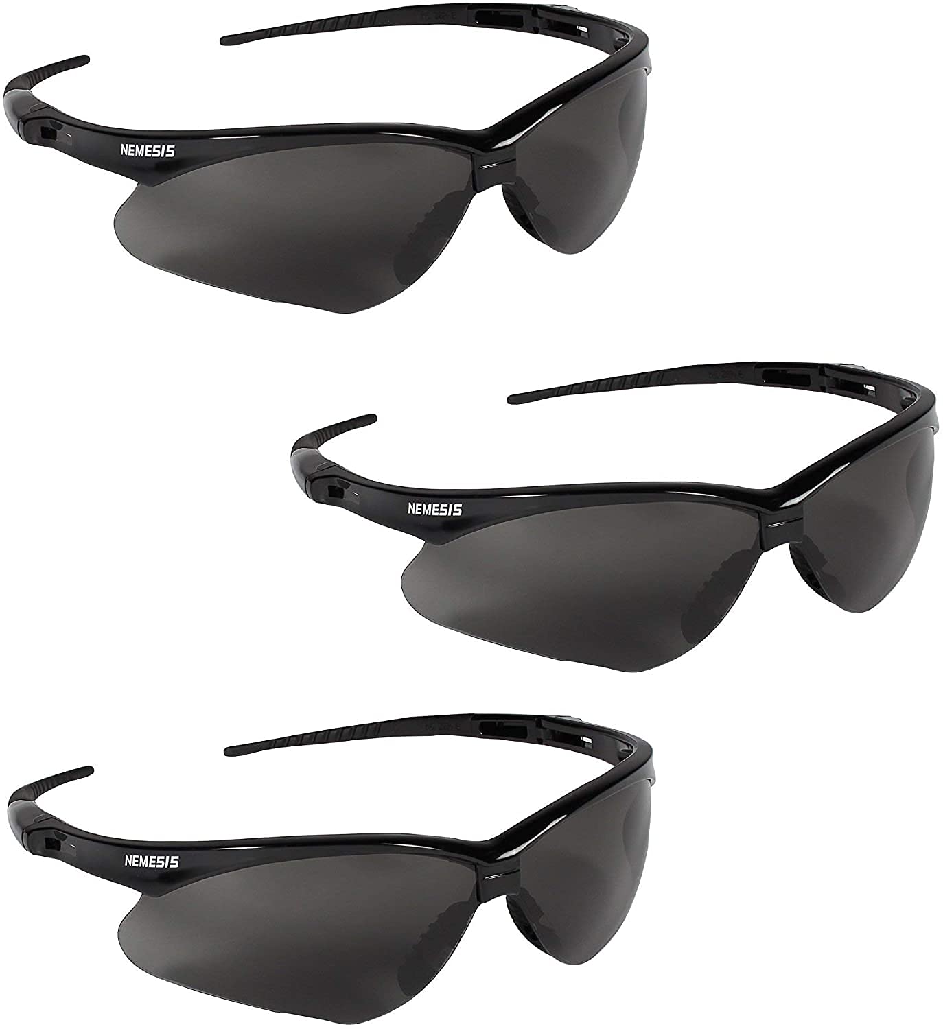 Jackson Safety V30 Nemesis Safety Glasses - Black Frame/Smoke Lens