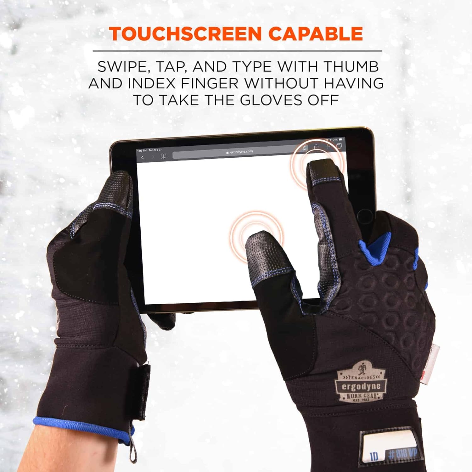 ERGODYNE ProFlex 818WP Thermal Waterproof Winter Work Gloves