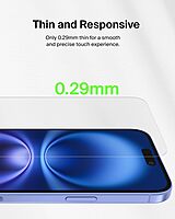 Belkin ScreenForce UltraGlass 2 Treated Screen Protector for iPhone 16 Plus, 15