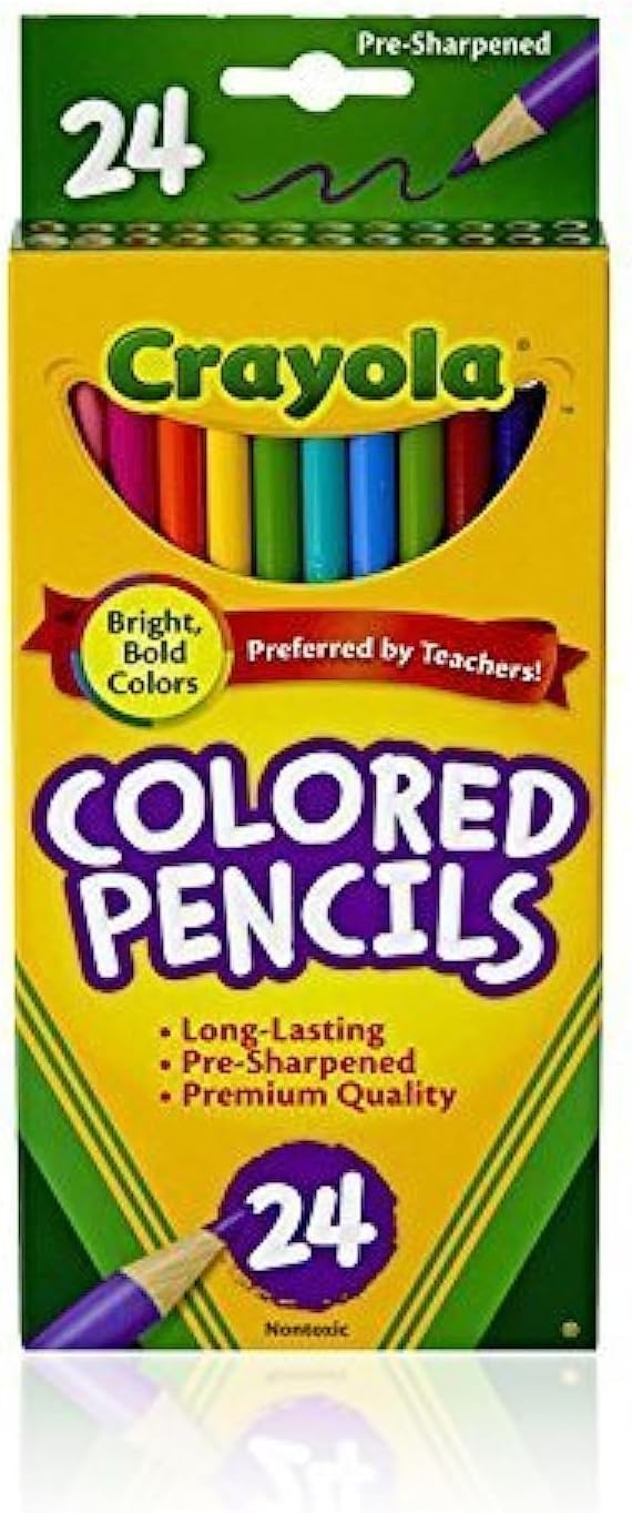 Crayola Colored Pencils, Assorted Colors, Box Of 24 Color Pencils
