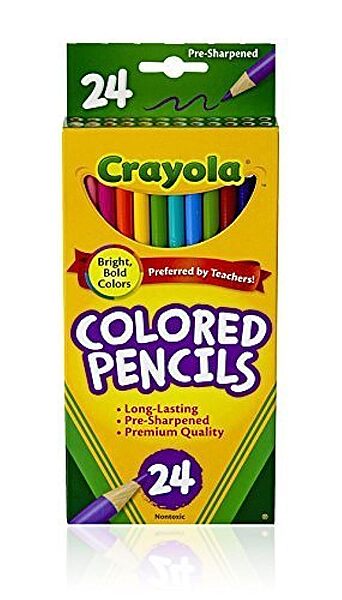 Crayola Colored Pencils, Assorted Colors, Box Of 24 Color Pencils