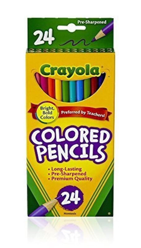 Crayola Colored Pencils, Assorted Colors, Box Of 24 Color Pencils